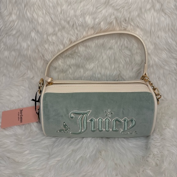 Juicy Couture Handbags - Juicy Couture Mint Green and Cream Shoulder Bag